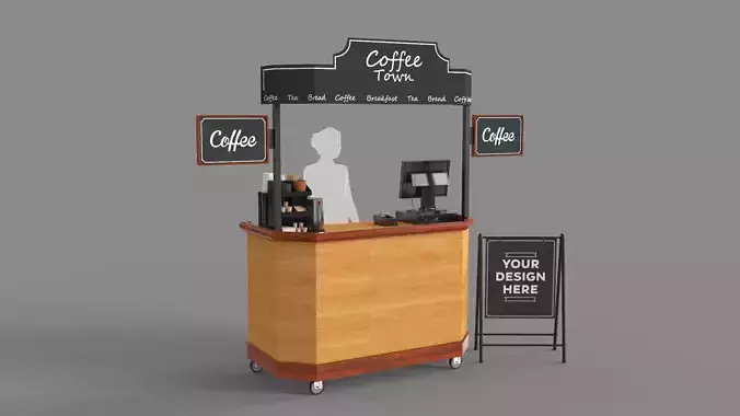 Food Stand - Cart 4 3D model