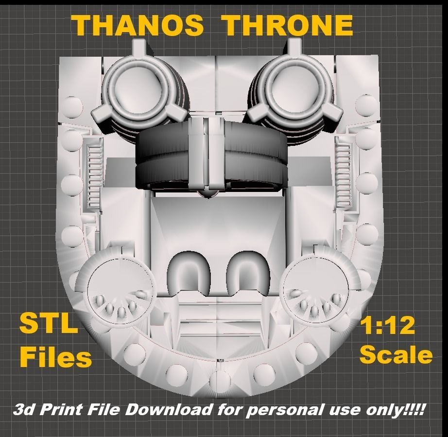 Thanos Throne STL for 3d printing 3D print model_7