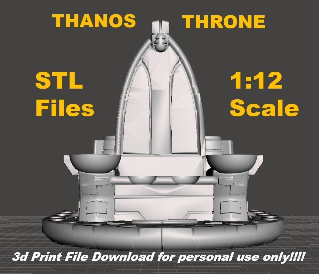 Thanos Throne STL for 3d printing 3D print model_1