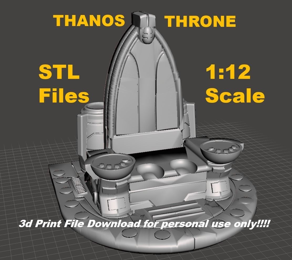 Thanos Throne STL for 3d printing 3D print model_0