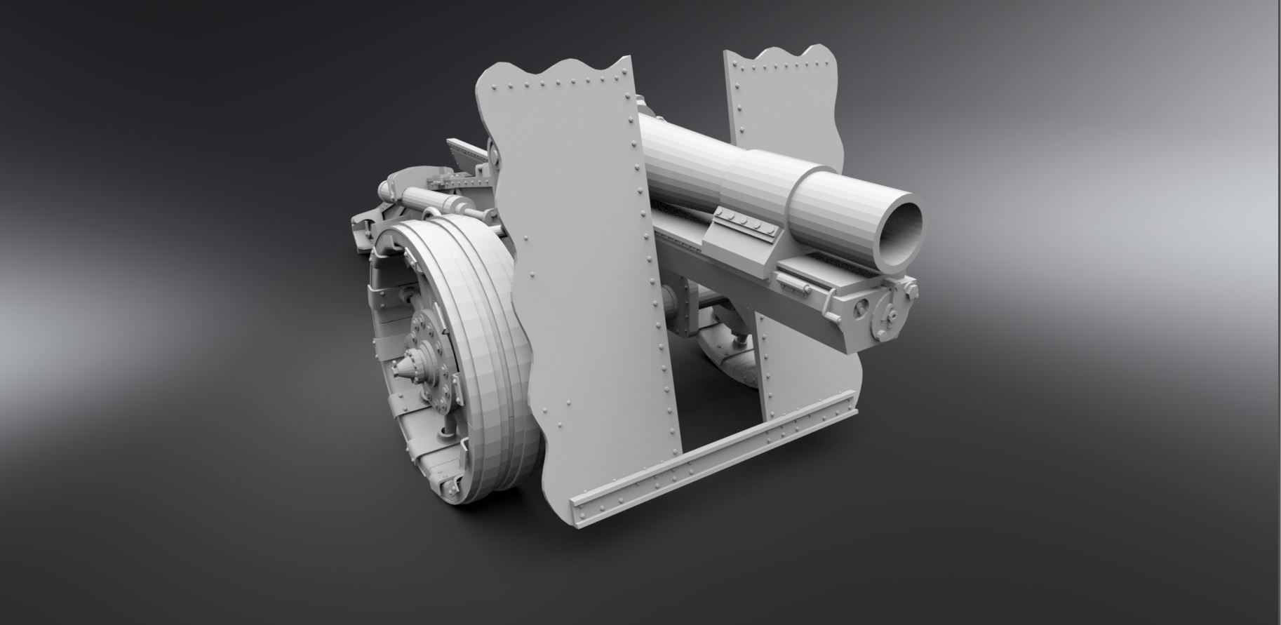 15 cm Sig 33 Scale model 3D print model_4