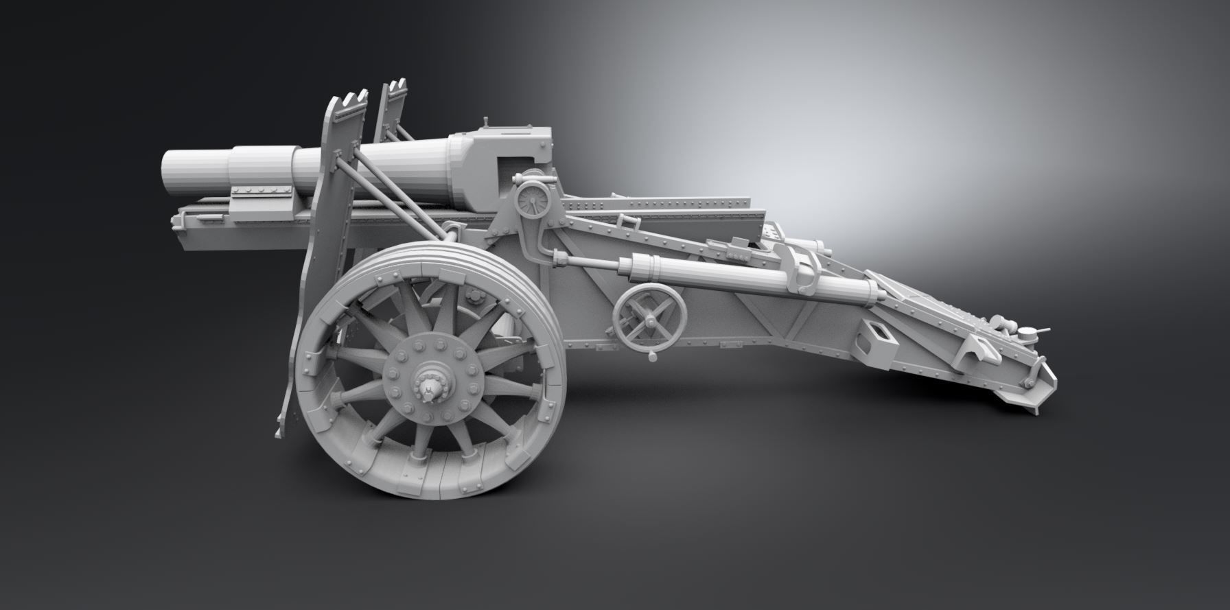 15 cm Sig 33 Scale model 3D print model_1