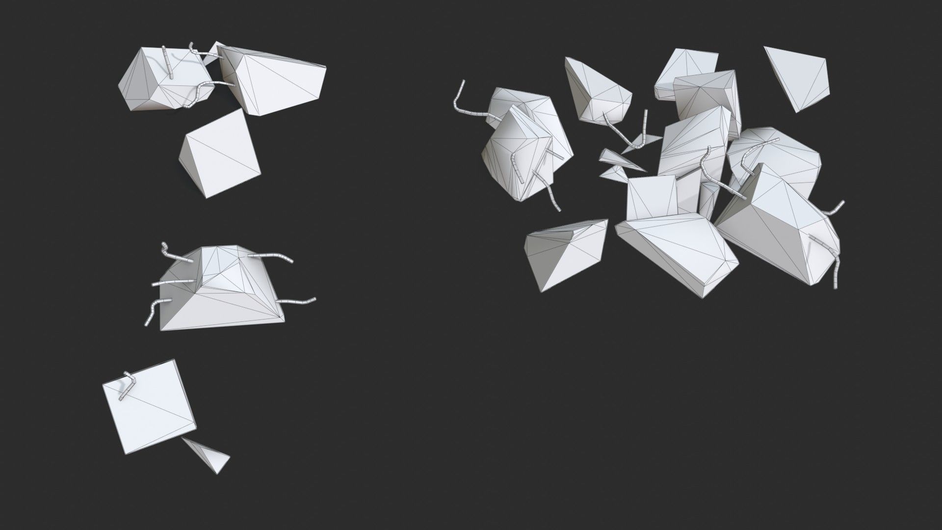 Broken Concrete Pillars Pack Low-poly 3D model_17