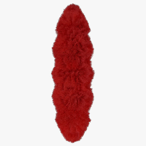 Artificial sheepskin red 3D model