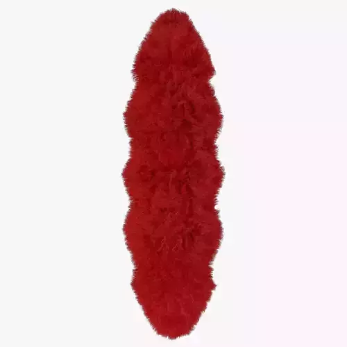 Artificial sheepskin red 3D model
