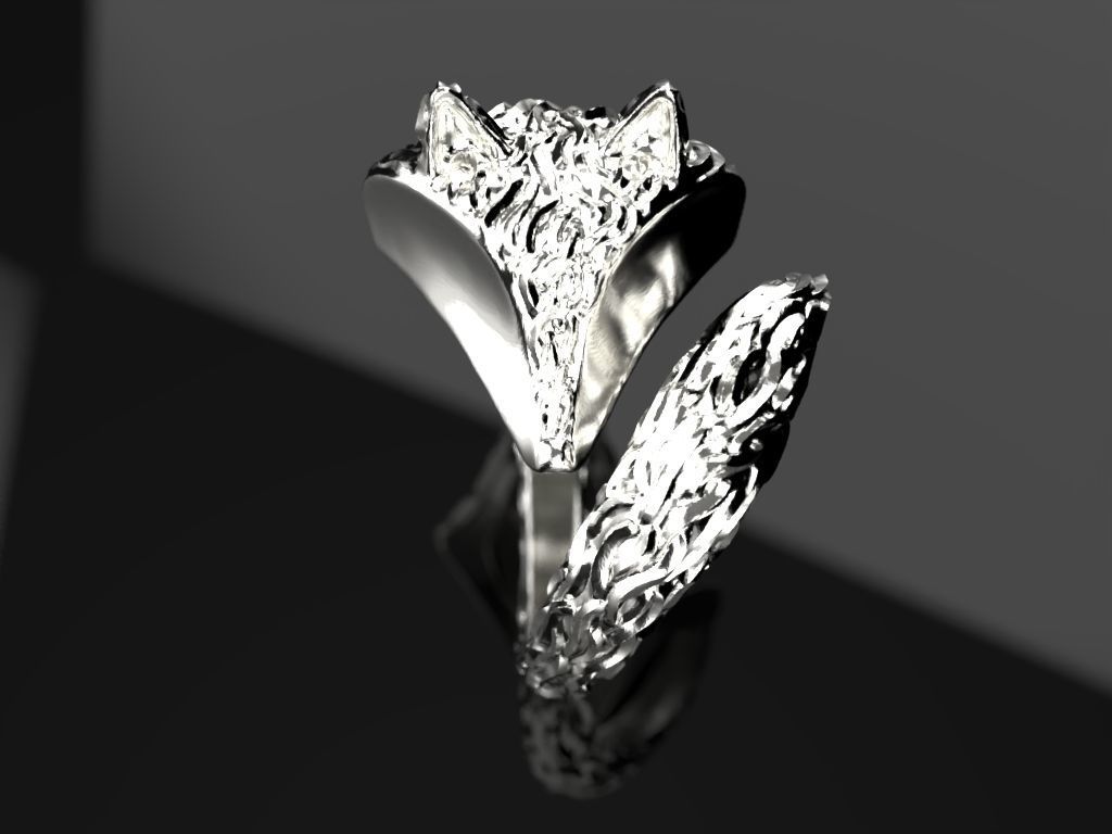 Fox Ring 3D print model_18