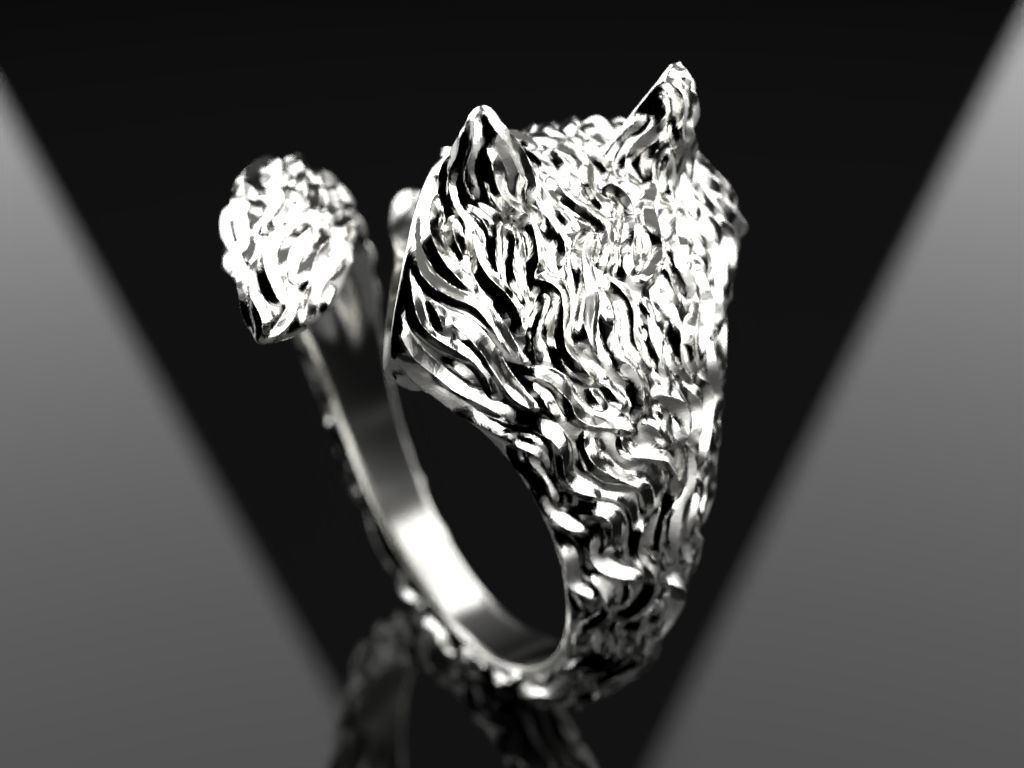 Fox Ring 3D print model_12