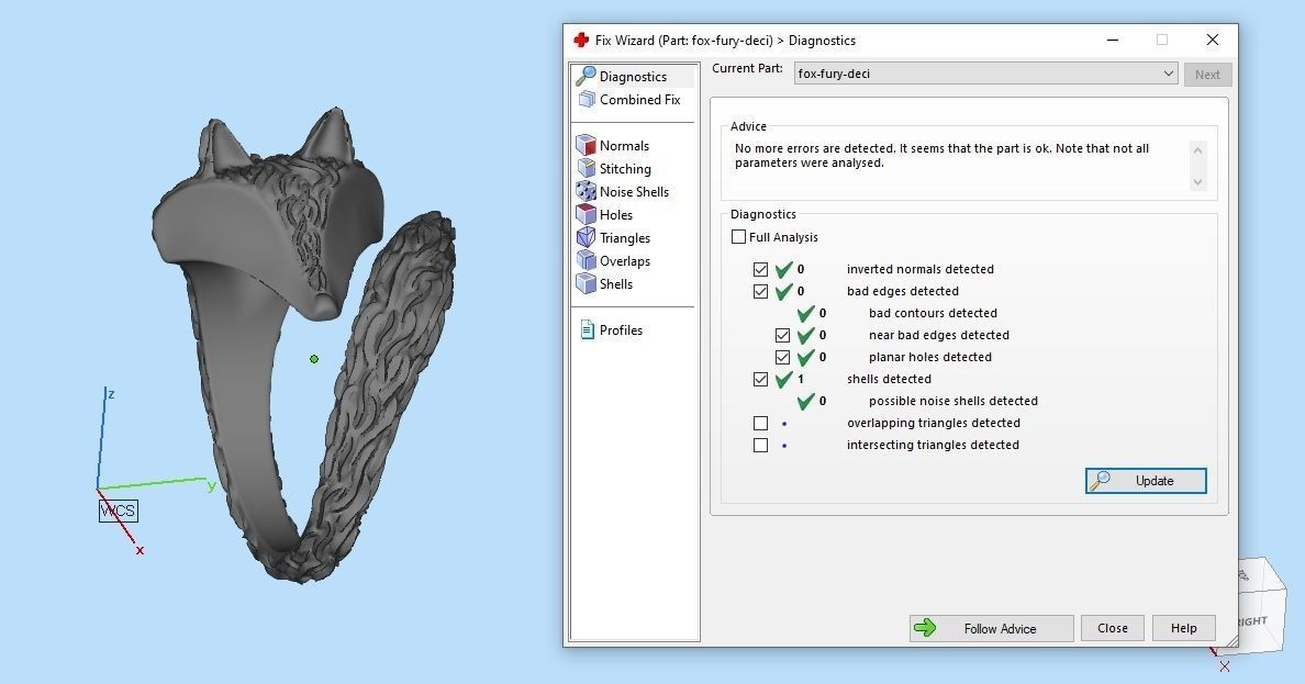 Fox Ring 3D print model_6