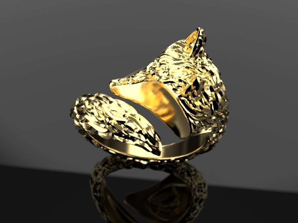 Fox Ring 3D print model_16