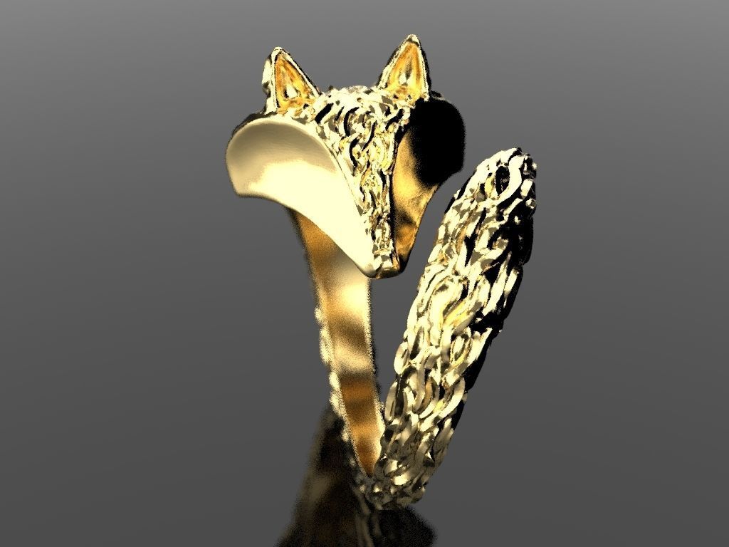 Fox Ring 3D print model_14