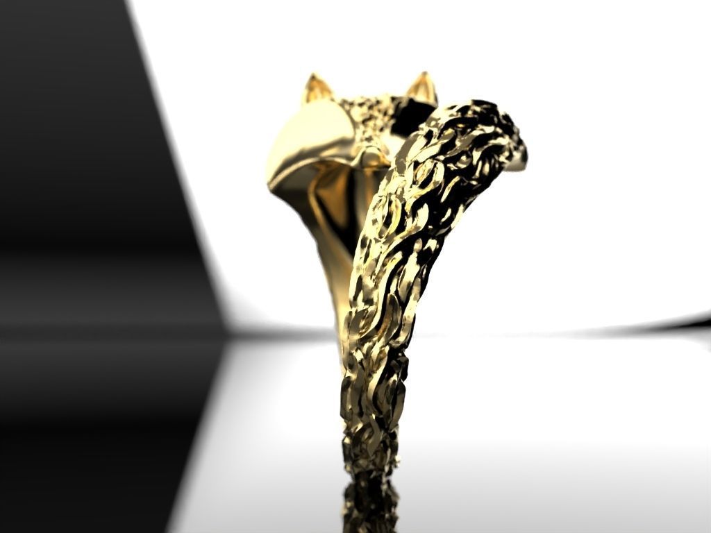 Fox Ring 3D print model_4