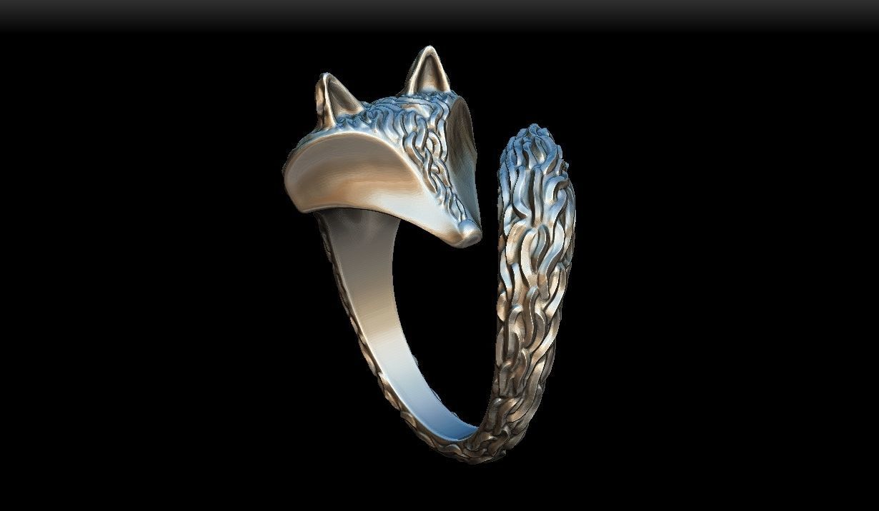 Fox Ring 3D print model_21