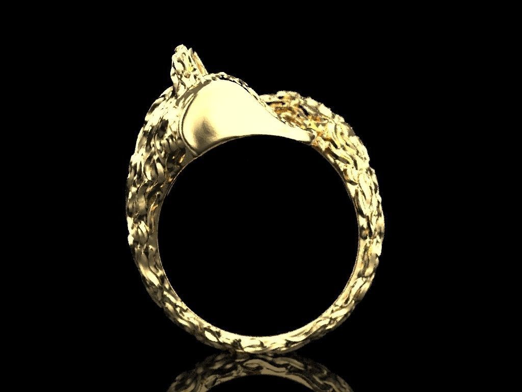 Fox Ring 3D print model_13