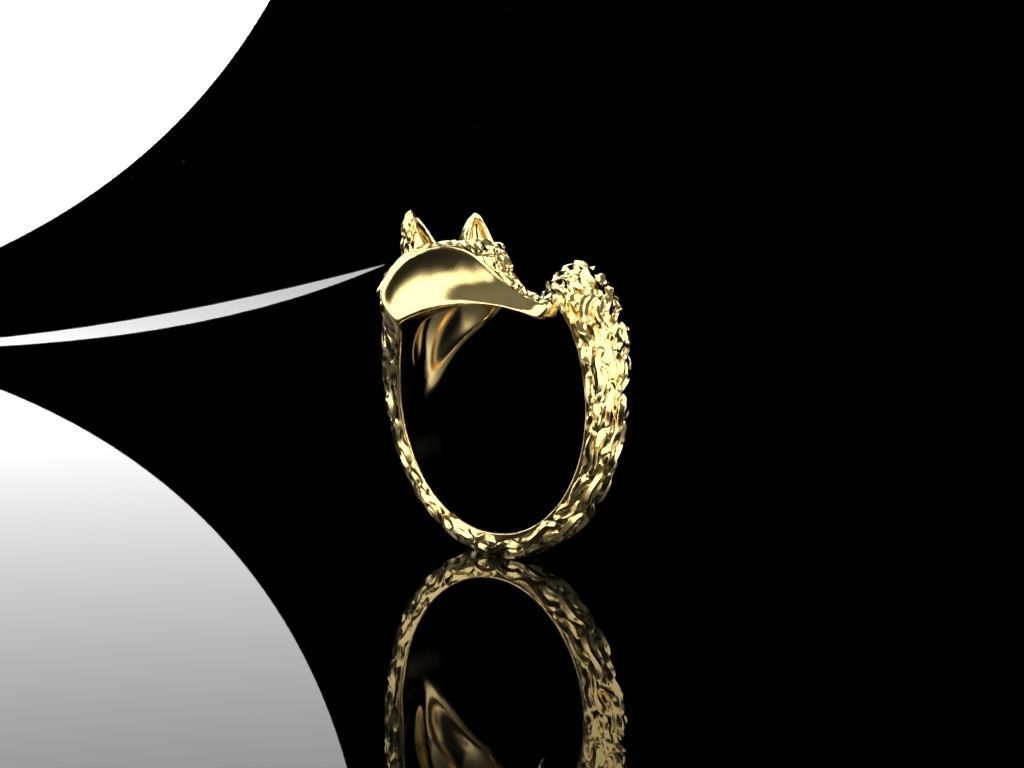 Fox Ring 3D print model_19