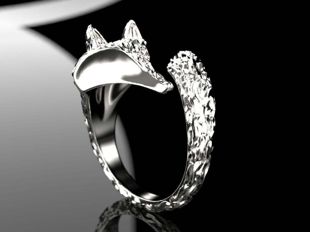 Fox Ring 3D print model_2