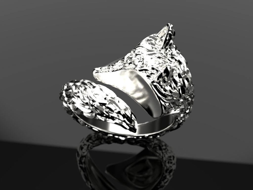 Fox Ring 3D print model_17