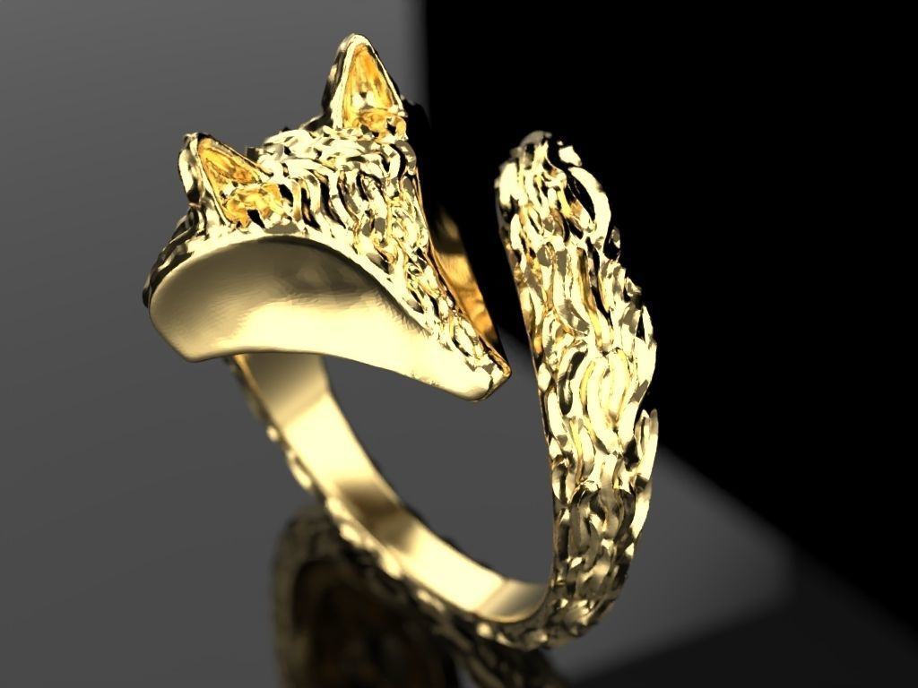 Fox Ring 3D print model_15