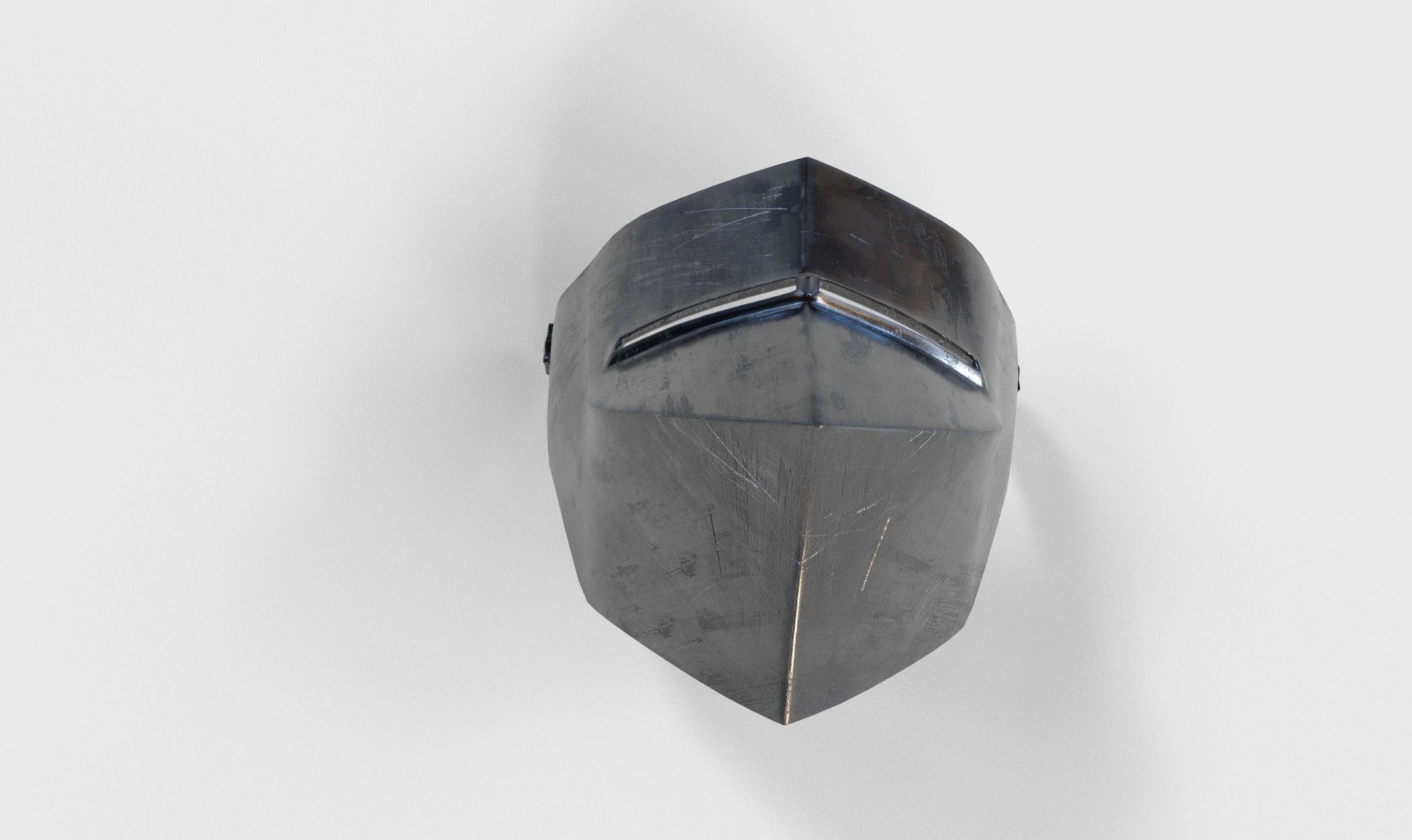 Knights Helmet and Gorget Low-poly 3D model_10