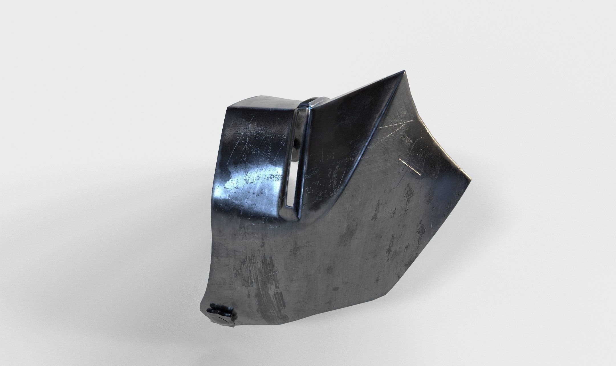 Knights Helmet and Gorget Low-poly 3D model_11
