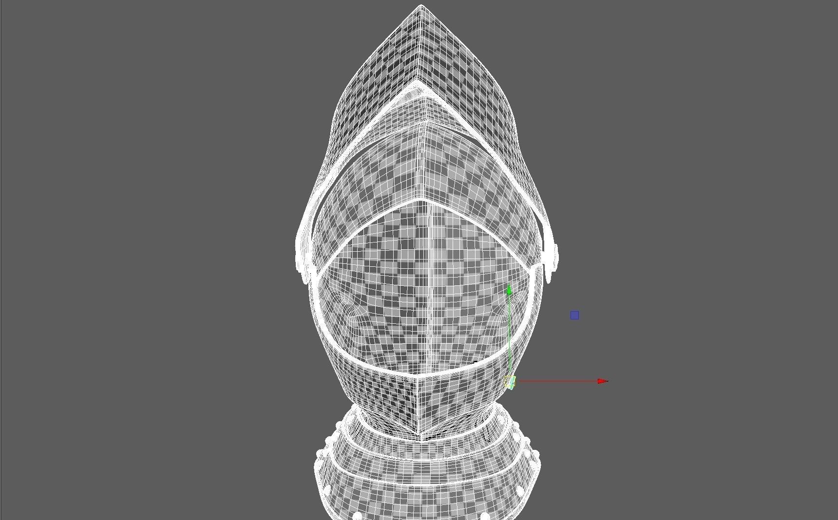 Knights Helmet and Gorget Low-poly 3D model_8