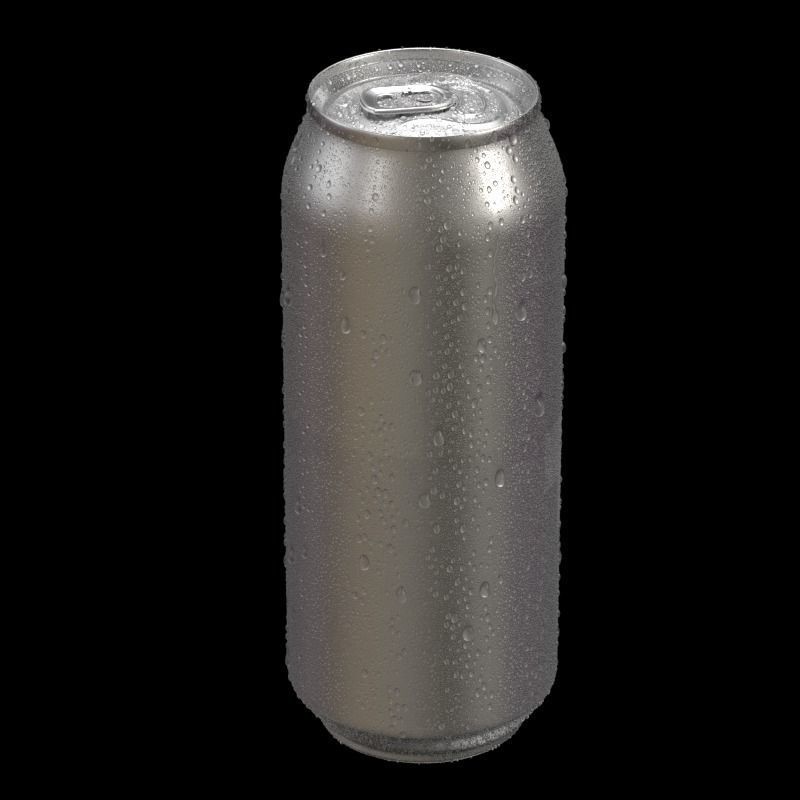 3D Can with drops condensation 550ml bottle 3D model_1
