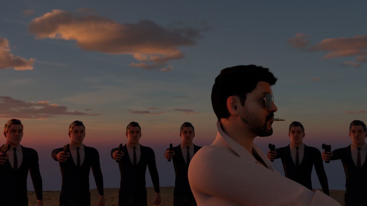 thalapathy Vijay Model Textured and Rigged Low-poly 3D model_5