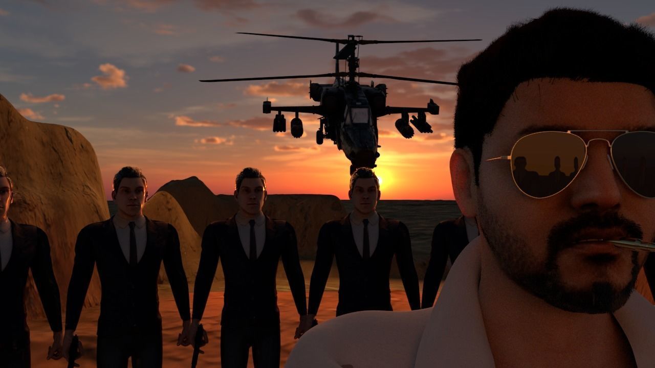 thalapathy Vijay Model Textured and Rigged Low-poly 3D model_6