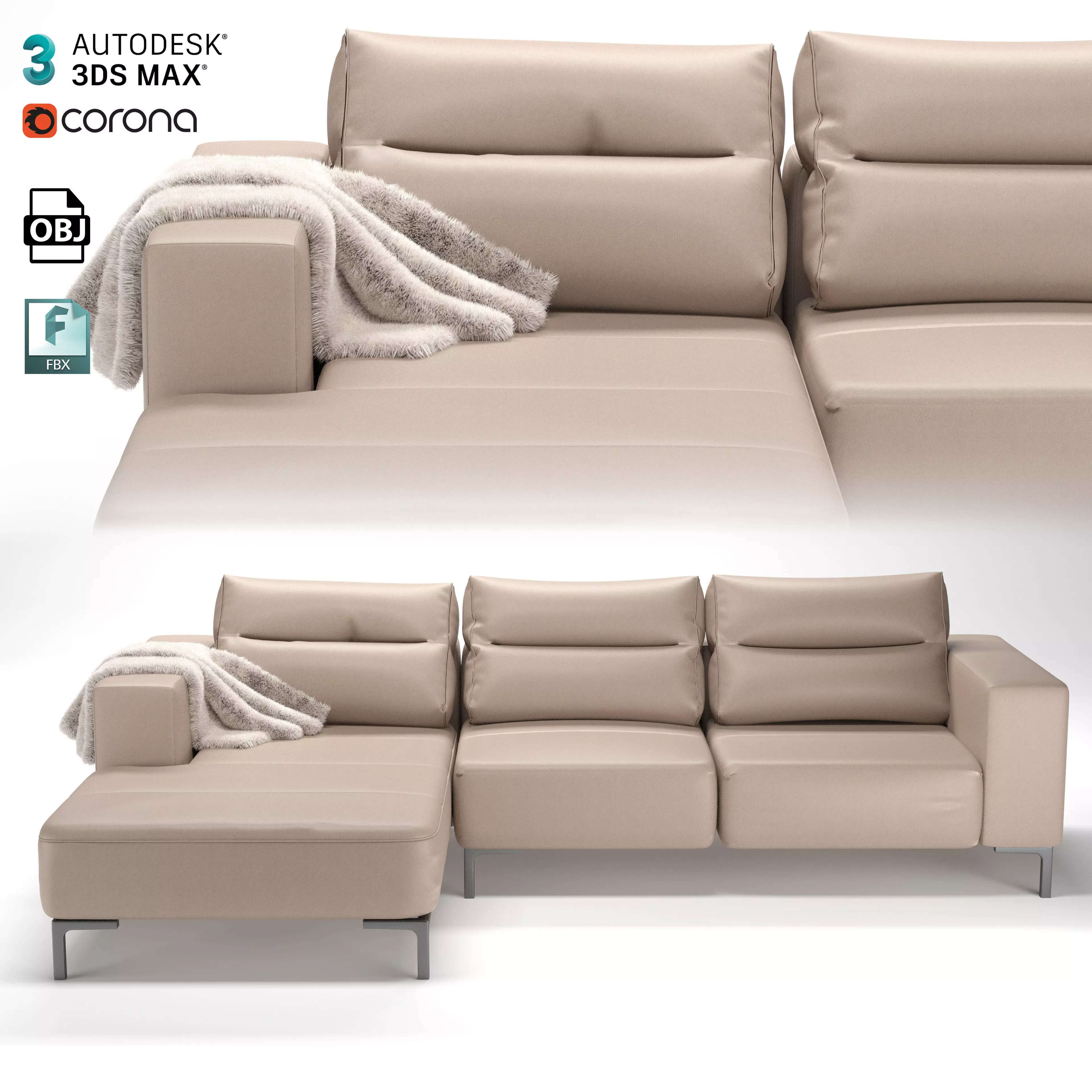 Boconcept Sofa Zurich 3D model_0