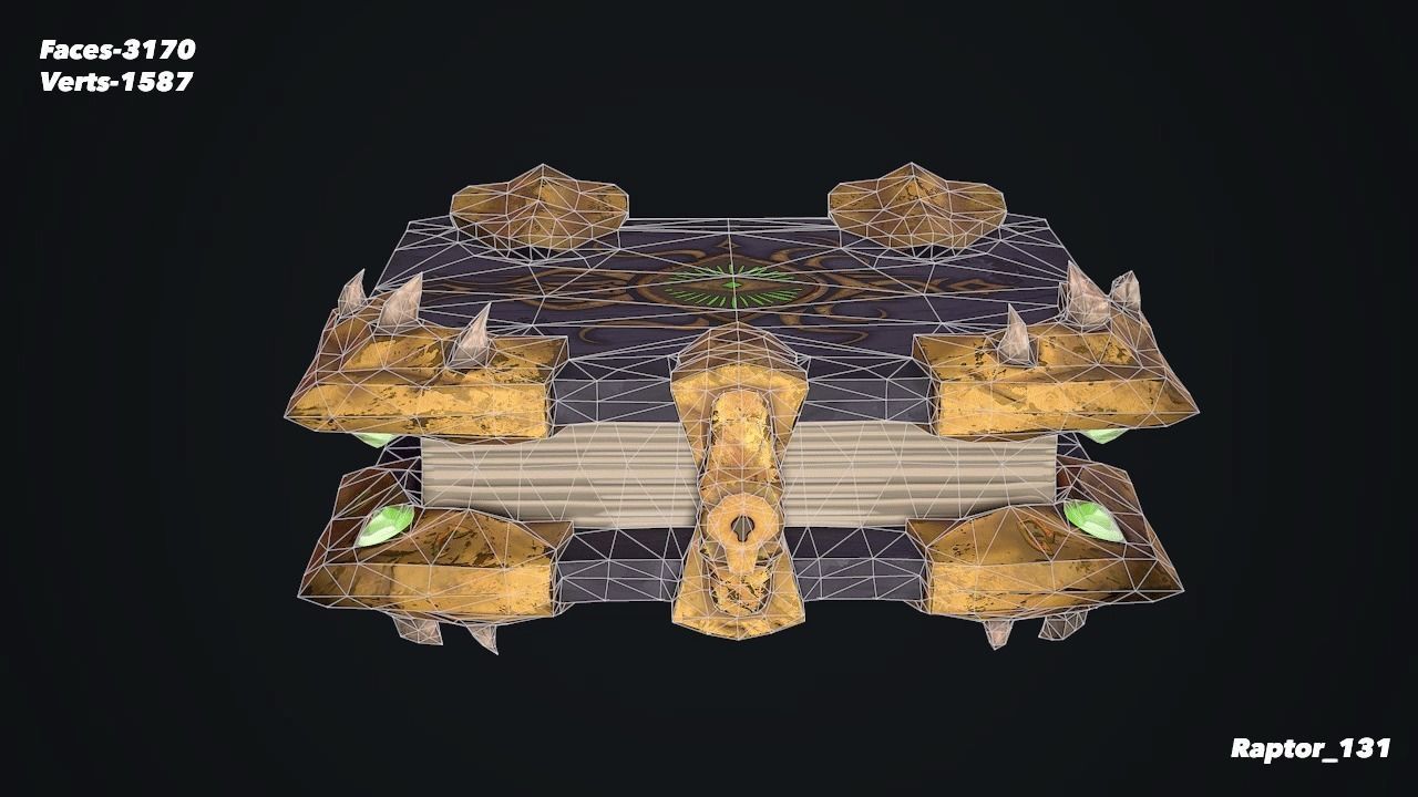 Old Magical Book Low-poly 3D model_12