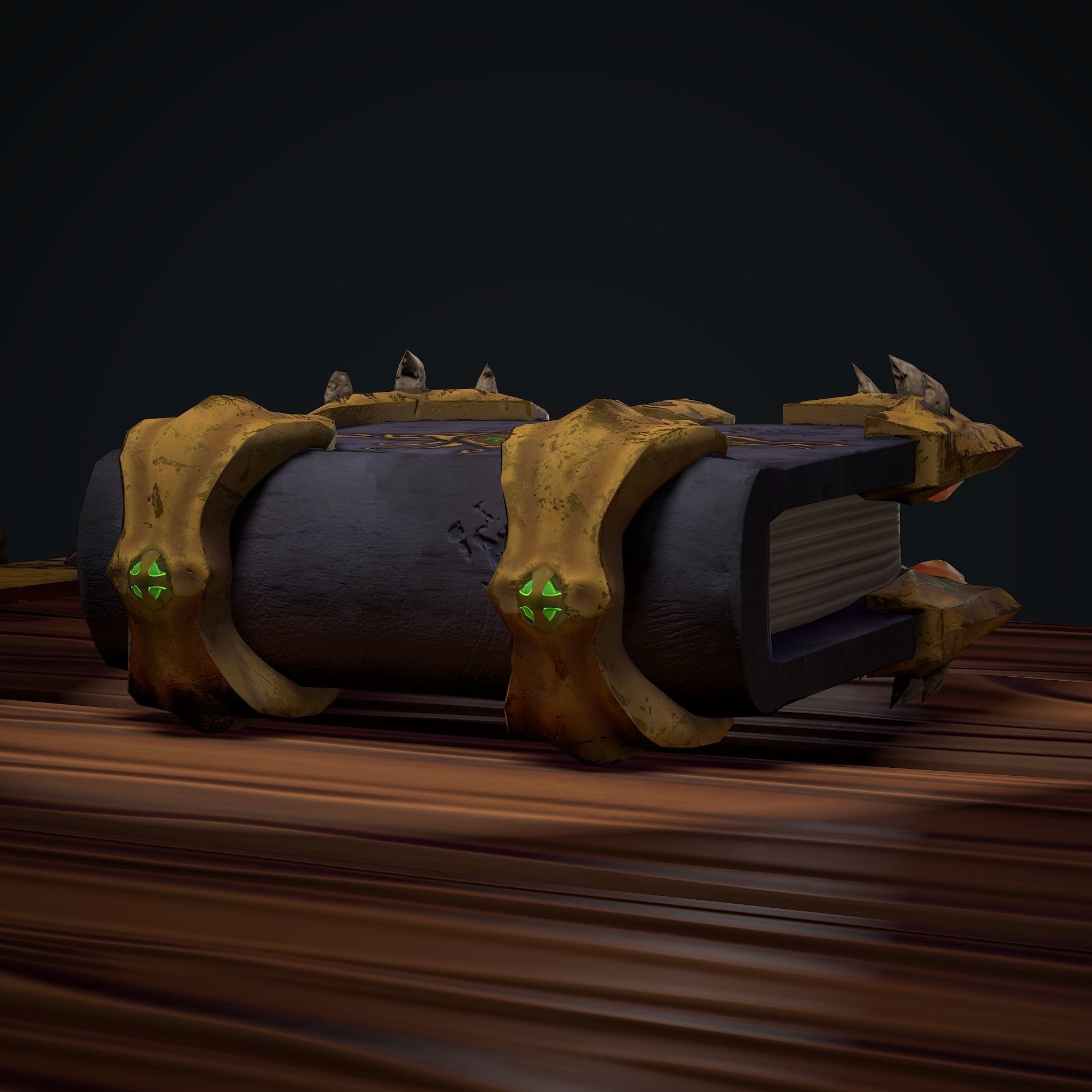Old Magical Book Low-poly 3D model_2