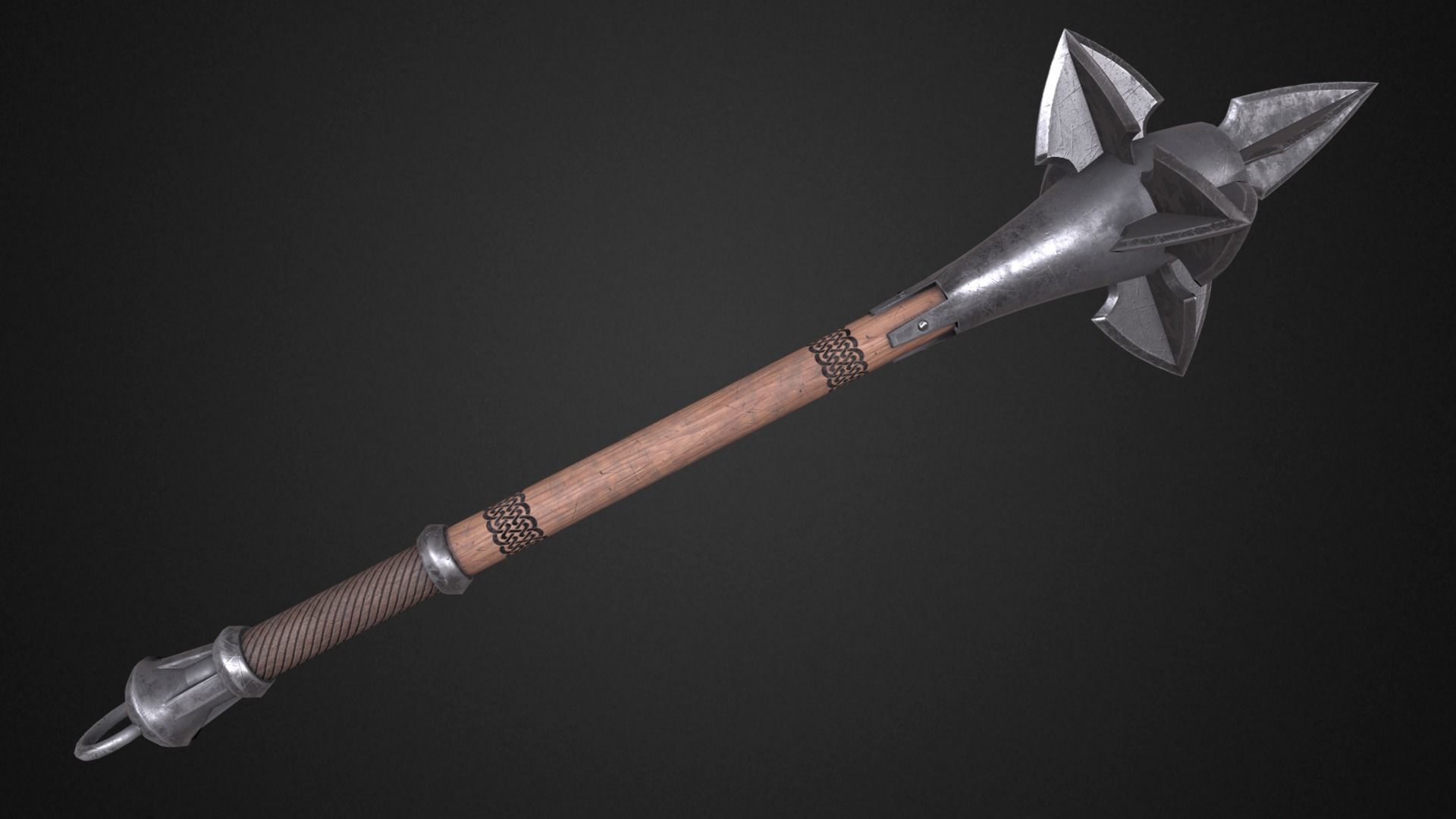 5 Maces pack 3D Model Collection_28