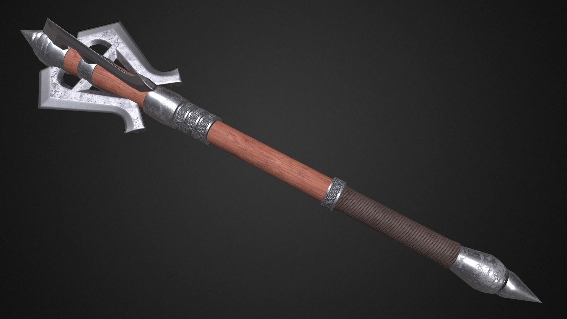 5 Maces pack 3D Model Collection_15