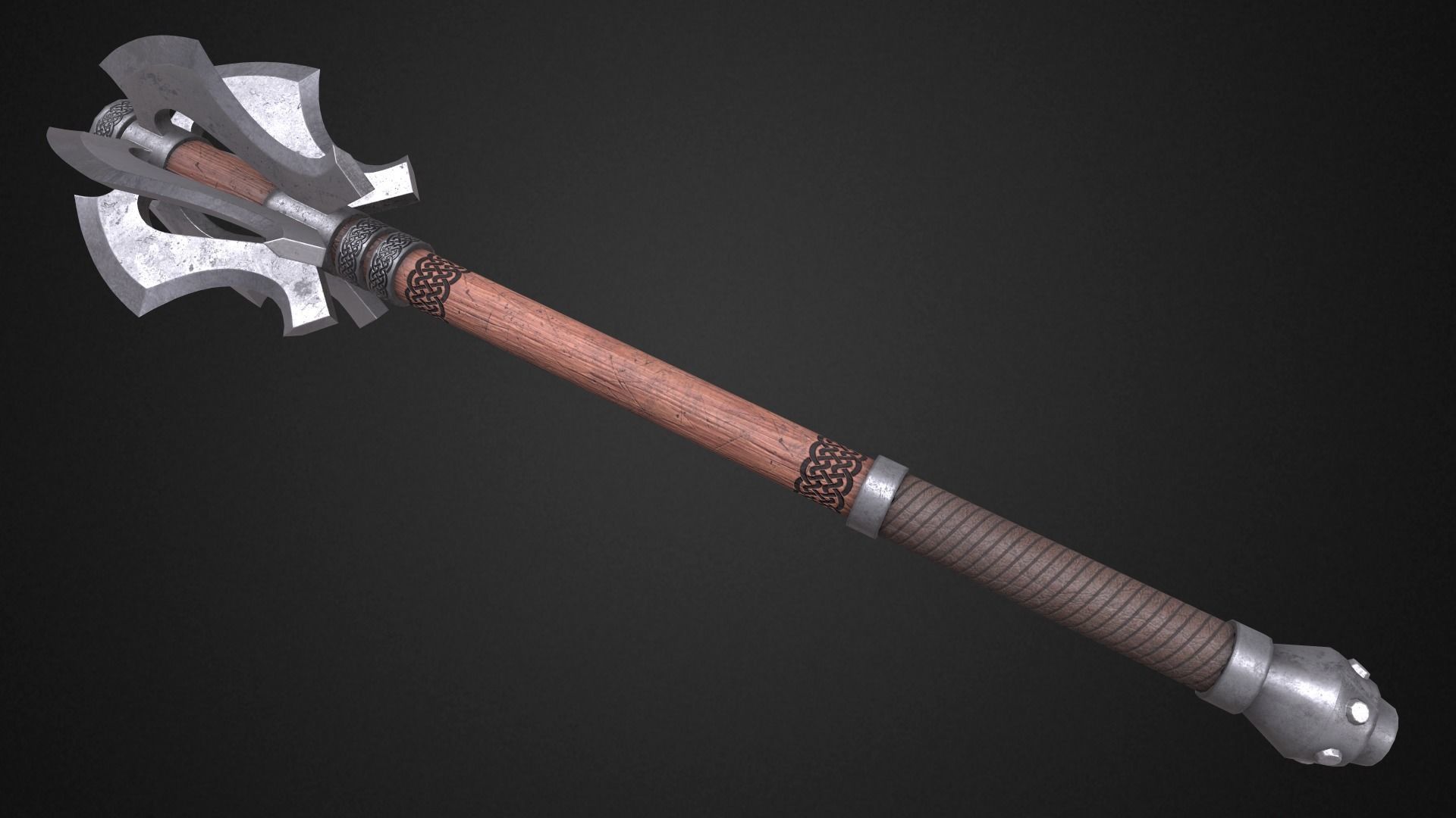 5 Maces pack 3D Model Collection_25