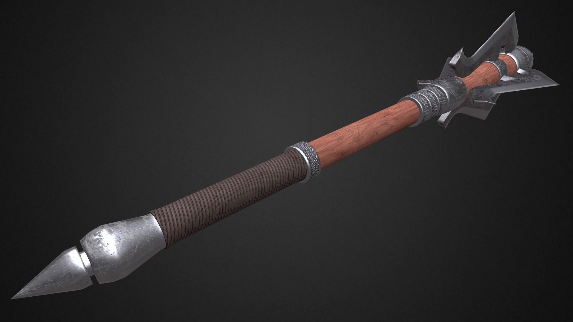 5 Maces pack 3D Model Collection_13