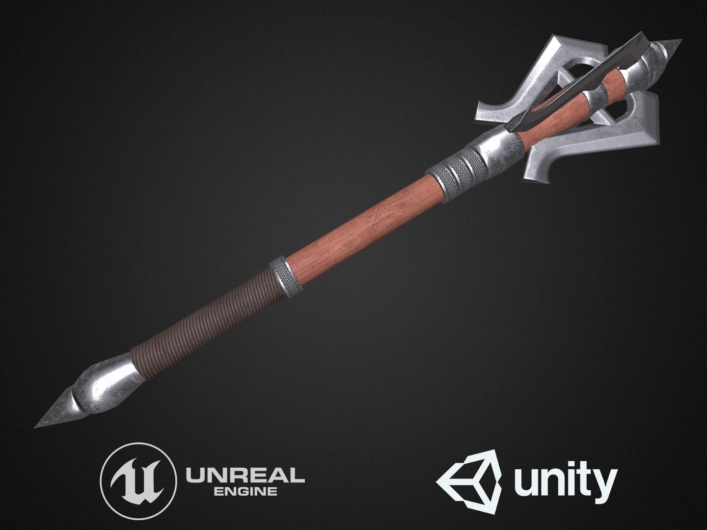 5 Maces pack 3D Model Collection_5