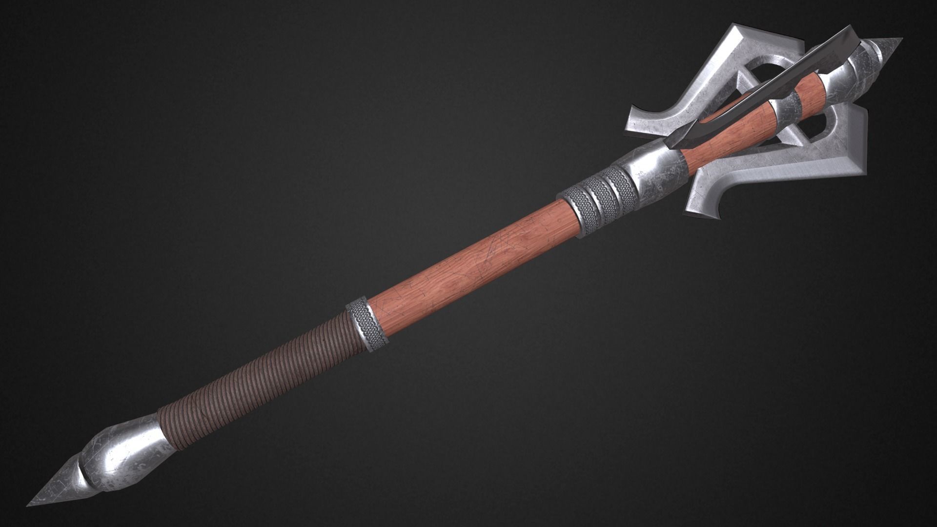 5 Maces pack 3D Model Collection_14