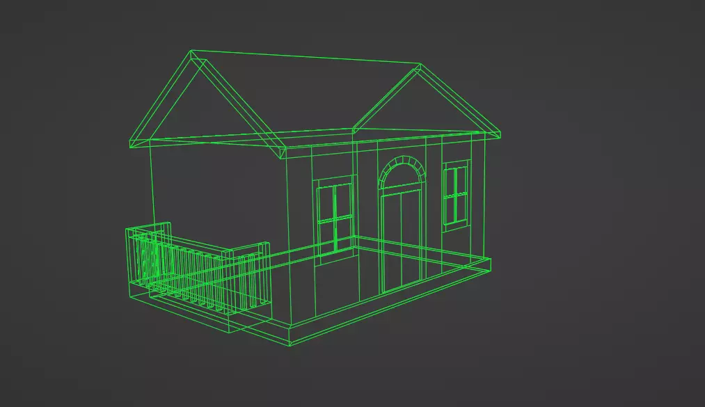 Stylised House Scene 3D model