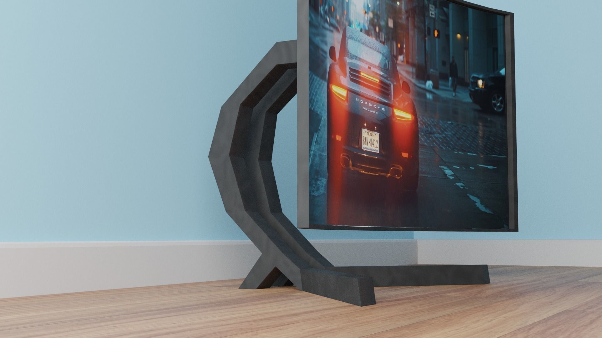 Curved Gaming Monitor Free 3D model_2