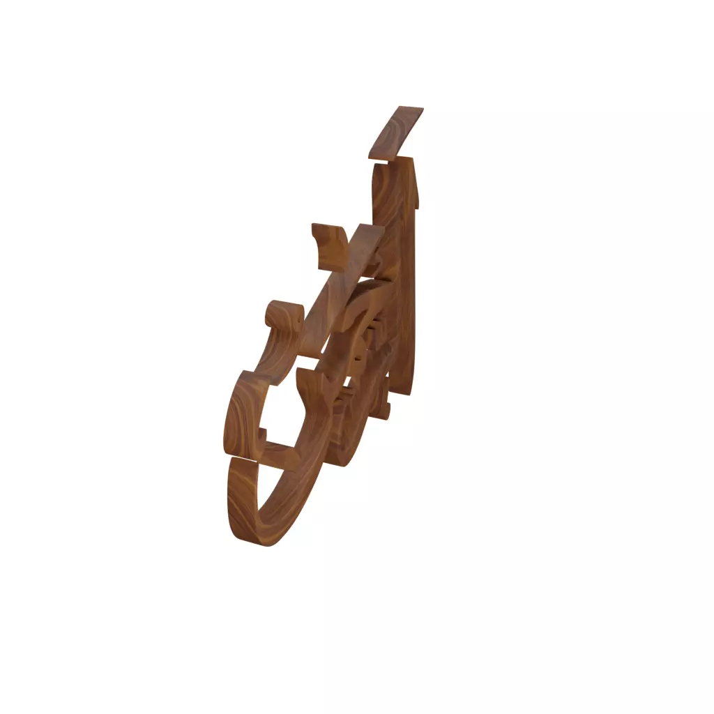 AsmaUlHusnaa 2 AlRehman Arabic Text Free 3D model