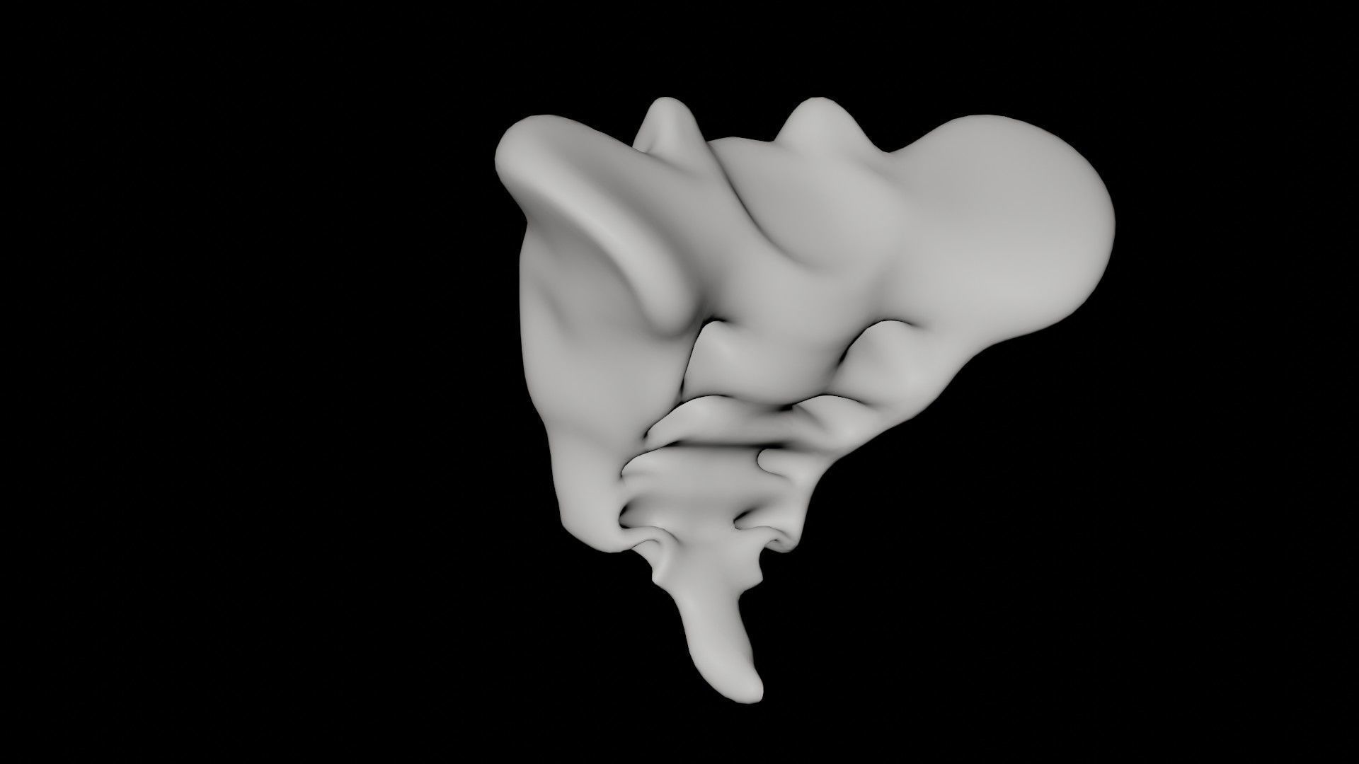 Tailbone tail bone Low-poly 3D model_6