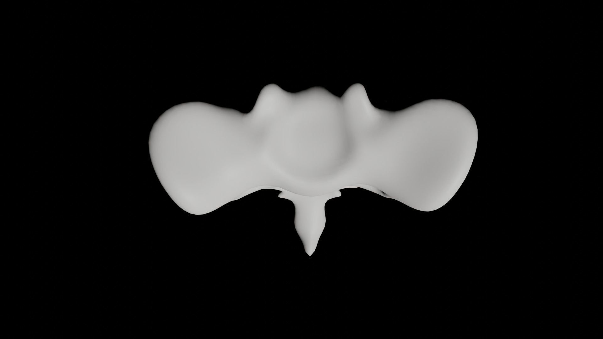 Tailbone tail bone Low-poly 3D model_4