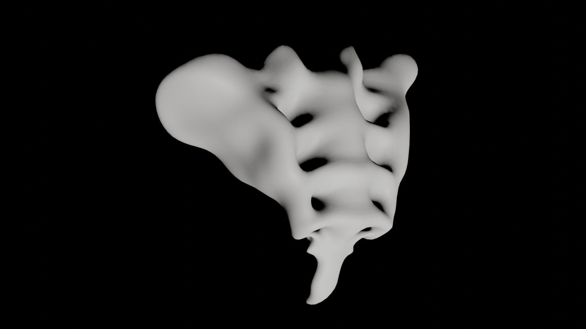 Tailbone tail bone Low-poly 3D model_2