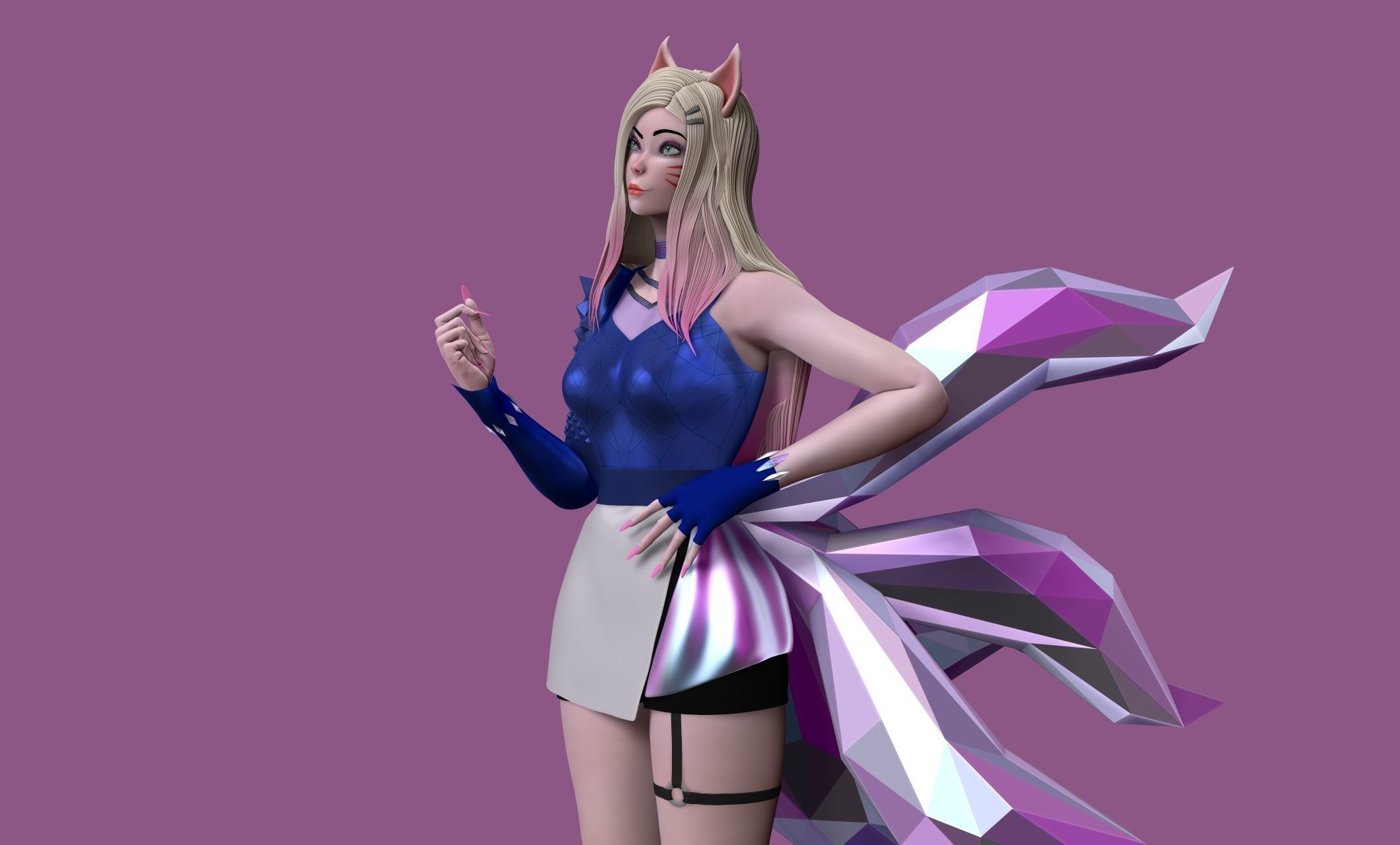 AhriKDA from League of legends 3DPrint 3D print model_2