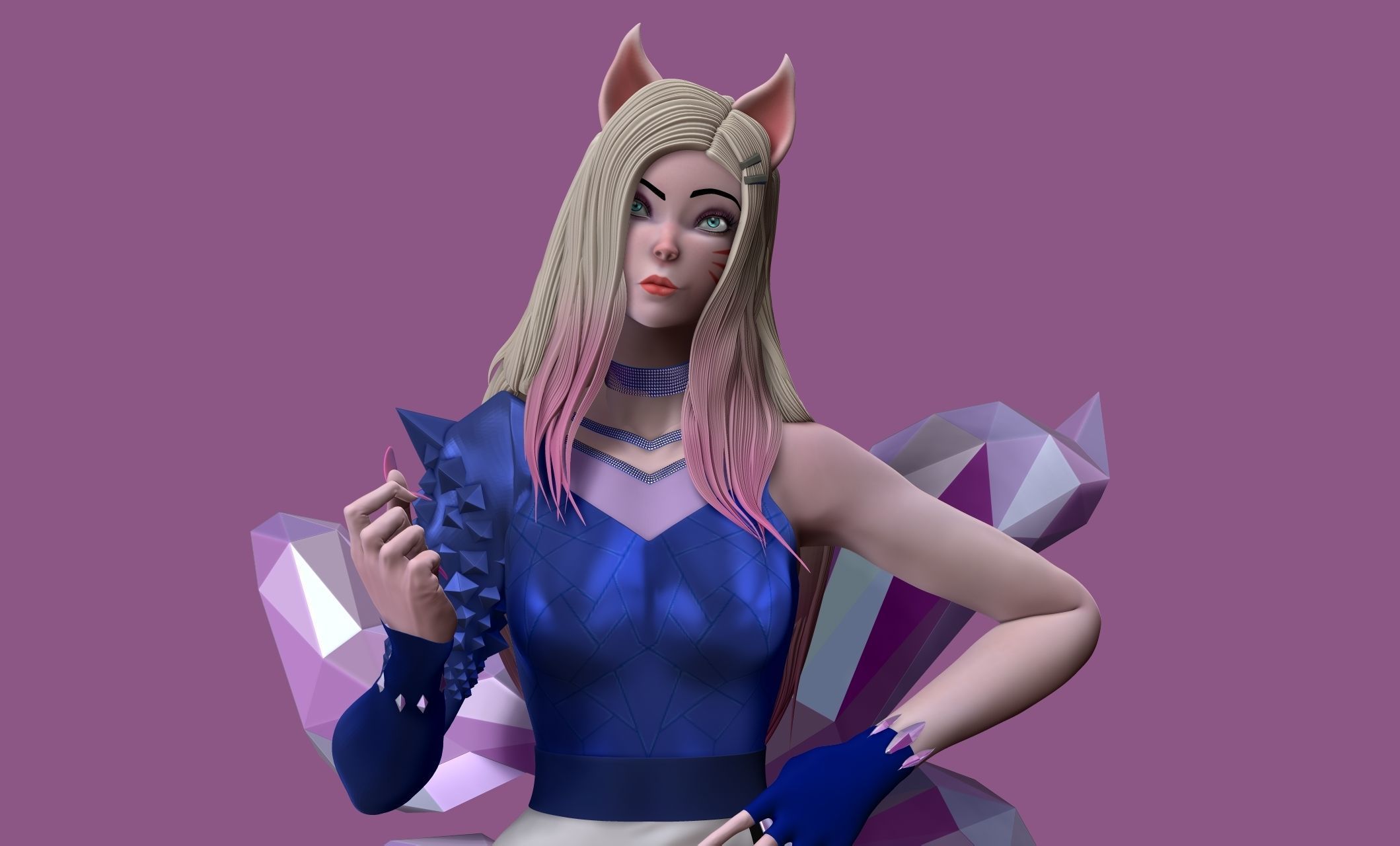 AhriKDA from League of legends 3DPrint 3D print model_5