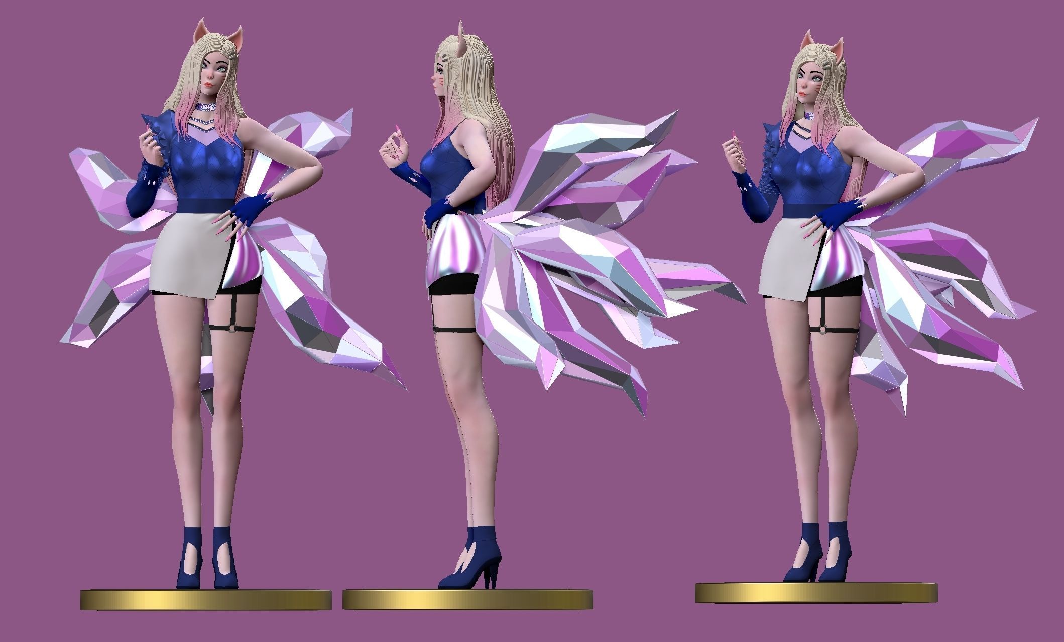 AhriKDA from League of legends 3DPrint 3D print model_3