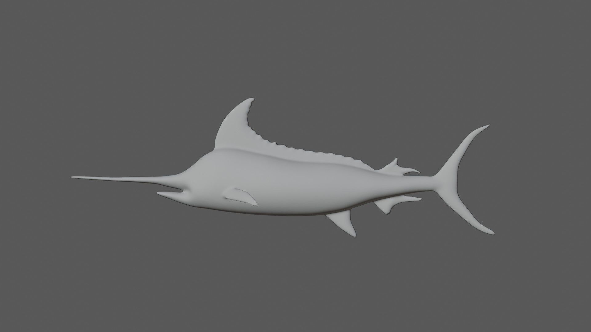 Merlin swordfish Low-poly 3D model_5
