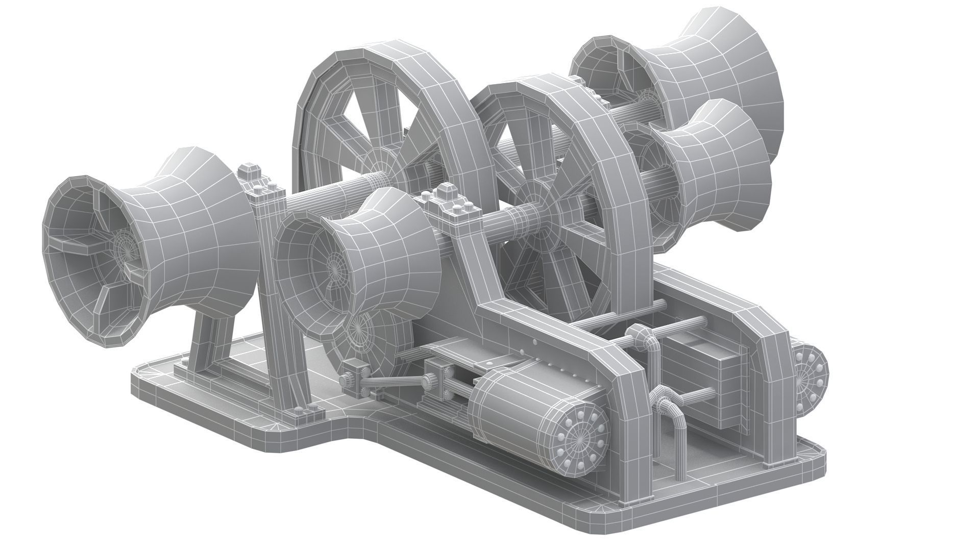 Titanic Steam Winches 3D model_16