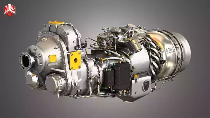PW Canada - PW100 Turboprop Engine 3D model