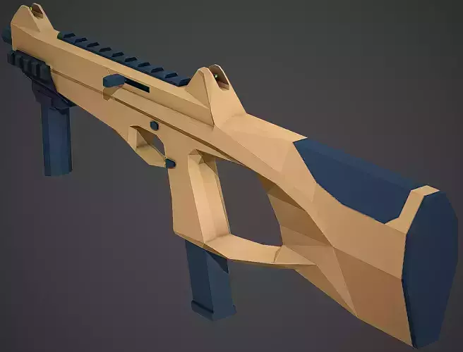 Stylized Beretta MX-4 SMG Low Poly Mobile Ready Low-poly 3D model