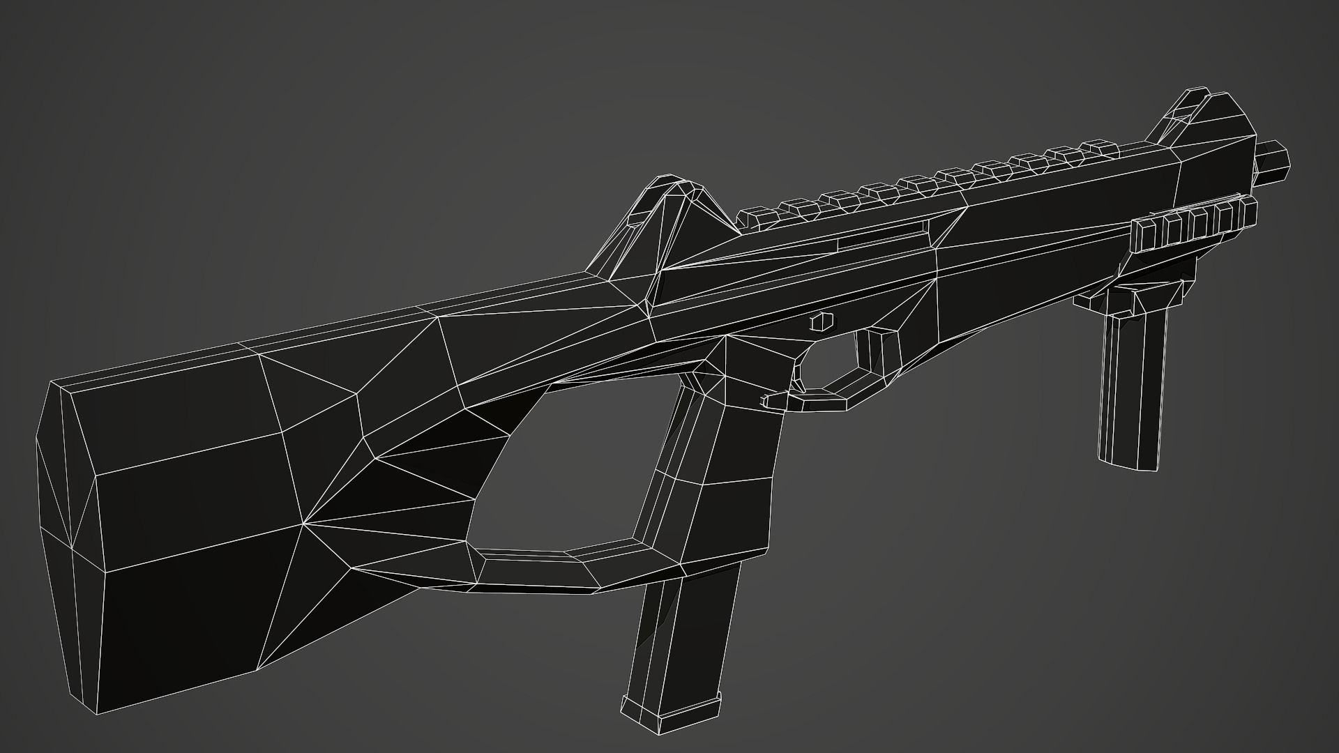 Stylized Beretta MX-4 SMG Low Poly Mobile Ready Low-poly 3D model_6